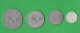 New Caledonia Nouvelle Calédonie 0,50 + 1 + 2 + 5 Francs Aluminum Coins - Neu-Kaledonien