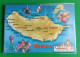 Archipelago Madeira Islands Map Sea Flora Boats Portugal Souvenir Fridge Magnet - Tourism