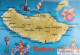 Archipelago Madeira Islands Map Sea Flora Boats Portugal Souvenir Fridge Magnet - Tourisme