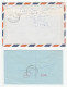 2 1983  SOUTH AFRICA Reg Covers Air Mail To GB Cover Stamps Reg Label - Brieven En Documenten