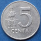 LITHUANIA - 5 Centai 1991 KM# 87 Republic (1991-2014) - Edelweiss Coins - Litauen