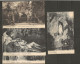 CONJOUX-GROTTE+CHAPELLE-NOTRE DAME DE LOURDES-LOT DE 4 CARTES-D.V.D.-PAS ENVOYEE-VOYEZ LES 2 SCANS-RARE+PETIT PRIX! ! ! - Ciney