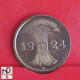 GERMANY 2 PFENNING 1924 -    KM# 38 - (Nº56100) - 2 Rentenpfennig & 2 Reichspfennig