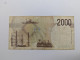 BILLET DE BANQUE ITALIE 2000 LIRES - 2000 Lire