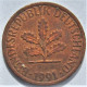 Pièce De Monnaie 1 Pfennig 1991 D (2) - 1 Pfennig