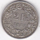 Suisse. 2 Francs 1957 B, En Argent, KM# 21 - 2 Francs