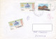 TRAINS, METALIC STRUCTURES, SCULPTURE, STAMPS ON REGISTERED COVER, 2001, SPAIN - Storia Postale