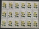 Fragmento Plancha – 18 Estampillas Argentinas Con Complementos – Australes 2 – Imagen: Flor Pata De Vaca – Sin Usar - Blocks & Sheetlets