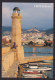 Greece: Picture Postcard To Germany, 2010s, 1 Stamp, Sailing Ship, Card: Lighthouse Crete Rethymno (traces Of Use) - Storia Postale