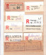 ! 1 Steckkarte Mit  17 R-Zetteln Aus Litauen, Einschreibzettel, Reco Label - Lituania