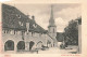 Môtiers L'Hôtel De Ville Et L'Eglise Chevaux Attelage Fontaine - Môtiers 