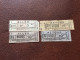 4 ANCIENS TICKETS TRANSPORT  Tramways Aller- Retour  Le HAVRE - Europa