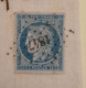 BX11 FRANCE   LETTRE DEVANT  1852 MALHESERBES AU PROCUREUR DE LA REPUBLIQUE + +N°4 PETIT CHIFFR  +AFF. INTERESSANT +++ - 1849-1850 Ceres