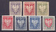 Poland 1919 Mi. 55, 58, 60-64 Freimarken Für Galizien Adler Auf Wappenschild, Imperf., MNG (*) (2 Scans) - Unused Stamps