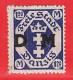 MiNr. 12 X (Falz)  Deutschland Freie Stadt Danzig  Dienstmarken - Dienstzegels