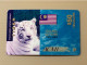 Mint USA UNITED STATES America Prepaid Telecard Phonecard, Endangered Species Series White Tiger (500EX),1 $50 Mint Card - Sammlungen