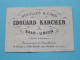 Houilles & Coks EDOUARD KARCHER Saar-Union Alsace-Lorraine ( Zie/Voir Scans ) ( Format 9,5 X 6,5 Cm.) Porcelaine ! - Visiting Cards