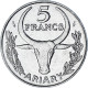 Monnaie, Madagascar, 5 Francs, Ariary, 1989 - Madagaskar