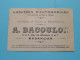 A. BACOULON ( Location D'Automobiles) à Besançon France ( Voir Scans ) ( Format 12 X 8 Cm.) ! - Visitekaartjes