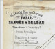 1862 ENTETE RARE  Sargès & Delfau Machines Vapeur Presses Chaudieres  Paris Timbre Empire > V. Doré Maitre De Forges - 1800 – 1899