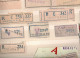 ! 1 Steckkarte Mit 54 R-Zetteln Aus Indien, India, Einschreibzettel, Reco Label - Other & Unclassified