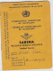 SABENA – Carnet International De Vaccination Contre La VARIOLE (1962) - Avions & Hélicoptères