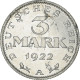 Monnaie, Allemagne, République De Weimar, 3 Mark, 1922, Berlin, TB+, Aluminium - 3 Mark & 3 Reichsmark