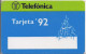 TARJETA  92 TELEFONICA - [3] Errors & Varieties