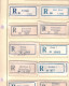 ! 2 Steckkarten Mit 67 R-Zetteln Aus Slowenien, Slowenia, Einschreibzettel, Reco Label - Slowenien