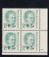 Sc#2178, Belva Ann Lockwood, Lawyer Women's Suffrage, Great American Series 17-cent Plate # Block Of 4 MNH 1988 Issue - Numéros De Planches