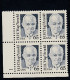 Sc#2191, H.H. 'Hap' Arnold US General Air Force, Great American Series 65-cent Plate # Block Of 4 MNH 1988 Issue - Numéros De Planches