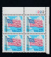 Sc#2278, US Flag 25-cent Plate # Block Of 4 MNH 1988 Issue - Plate Blocks & Sheetlets