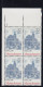 Sc#2341, Massachusetts US Constitution Ratification Bicentennial 22-cent Plate # Block Of 4 MNH 1988 Issue - Plaatnummers