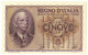 5 LIRE BIGLIETTO DI STATO VITTORIO EMANUELE III FASCIO 1940 XVIII QFDS - Sonstige