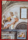 VATICANO VATIKAN VATICAN 1991 LUNETTA AZOR CAPPELLA SISTINA SISTINE CHAPEL MAXIMUM CARD - Lettres & Documents