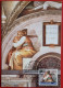 VATICANO VATIKAN VATICAN 1991 LUNETTA IOSIAS CAPPELLA SISTINA SISTINE CHAPEL MAXIMUM CARD - Lettres & Documents