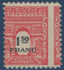 France N°708** 1fr 50 Arc De Triomphe Variété De Piquage à Cheval TTB Signé Calves - 1944-45 Triumphbogen