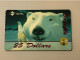 Mint USA UNITED STATES America Prepaid Telecard Phonecard, COCA COLA BEAR 25 DOLLARS SAMPLE CARD, Set Of 1 Mint Card - Collections