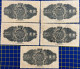 Delcampe - MACAU 1946 BNU 10 AVOS PICK#36a X 5 W/ALL 5 PREFIX A,B,C,D,E. V\F. WITH FOLDS, NO HOLES - Macau