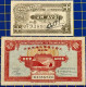 MACAU 1942 & 1946 BNU 1 AVO+10 AVOS PICK#13+#36a. 1 AVO UNC & 10 AVOS VFINE USED. - Macao