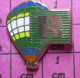 1115C Pin's Pins / Beau Et Rare / MONTGOLFIERES / BALLON LIBRE MULTICOLORE + LETTRE R - Fesselballons