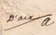 1749 - Marque Manuscrite D'AIX Sur Lettre Pliée Avec Correspondance Vers MARSEILLE - Règne De Louis XV - 1701-1800: Précurseurs XVIII