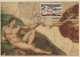 41-Tematica Saluti Da "Italia Nel Mondo"-U.S.A.-Michelangelo-Cartolina Maximum Con Annullo Speciale - Souvenir De...