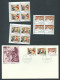 Canada # 1040-1041-1042 Blank Corner Blocks Of 4 + 2 FDC's - Christmas 1984 - Blocks & Sheetlets