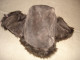 Delcampe - Vintage Hat With Ear Flaps Dark Brown Artificial Leather  #0286 - Helme & Hauben