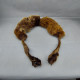 Vintage Real Fox Fur Brown Leather Collar 105cm(41'') #0287 - Foulards