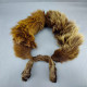 Delcampe - Vintage Real Fox Fur Brown Leather Collar 105cm(41'') #0287 - Fulares