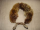 Delcampe - Vintage Real Fox Fur Brown Leather Collar 105cm(41'') #0287 - Hoofddoeken En Sjaals