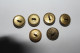 Lot De 6 Boutons Militaires 21mm Avec Grenade - Marques Diverses - Buttons