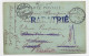 HELVETIA SUISSE CARTE FRANCE ORLIENAS 1917 RHONE POUR INTERNE PRISONNIER LEYSIN S/ AIGLE + GRIFFE RAPATRIE - Abstempelungen